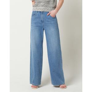 질스튜어트 뉴욕 여성 25SS 블루 워싱 면 데님팬츠 WJPA5B700B2