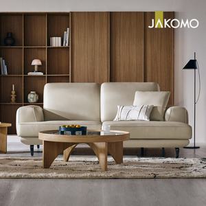 디뮤어 스윙 3인 반카우치형 기능성 럭스 통가죽 천연면피 소가죽 소파