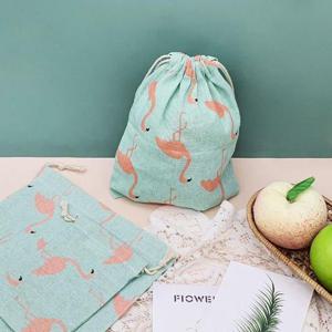 린넨 파우치 홍학 세트