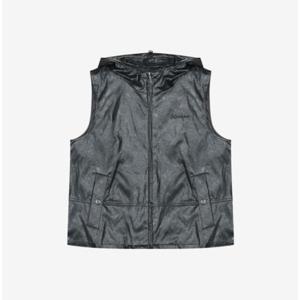 [씨]페이크레더 후드 베스트 SLVXX2712