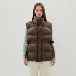 [올리브데올리브]옆리본 하이넥 웰론 패딩 조끼 OP5WVA920