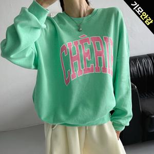 [올리비에스클로젯] 셰어 레터링 기모 오버핏 맨투맨_O2512TS213D