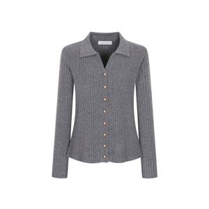 예시카 오픈 카라 골지 니트 가디건 YJCKC610