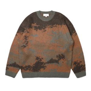 [지이크] 오렌지 밀리터리 감성 오버핏 니트 PHUCX89340