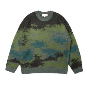 [지이크] 그린 밀리터리 감성 오버핏 니트 PHUCX89330