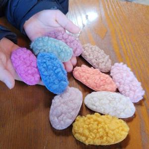 믹스컬러 라운드 뽀글이 똑딱핀 5P