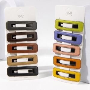 예쁜 여성 귀여운 헤어 포인트 스타일 컬러 똑딱핀