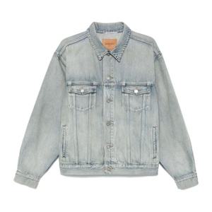 생로랑 라이트 블루 버튼 데님 재킷 816791 Y26MA4376