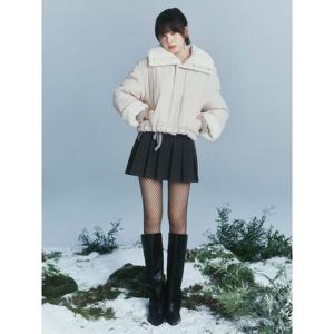 (115Y27AY24) [에잇세컨즈] 헤링본 플리츠 미니 스커트  애쉬