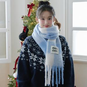 [마리끌레르][정가49,000]미니 코튼캔디 체크 머플러(MAEDSC04MSB)