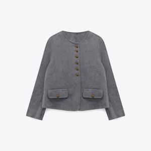 [마리끌레르][정가198,000]울 핸드메이드 라운드넥 자켓(MAFDJK06CGY)