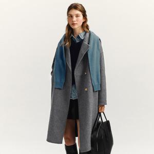 [마리끌레르][정가258,000]더블 카라 핸드메이드 울 코트(MAFDCT09CGY)