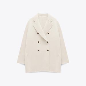 [마리끌레르][정가298,000]더블 카라 핸드메이드 울 피코트(MAFDCT08CIV)