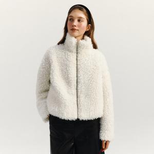 [마리끌레르][정가99,000]뽀글이 하이넥 집업(MAFDJP01NWH)