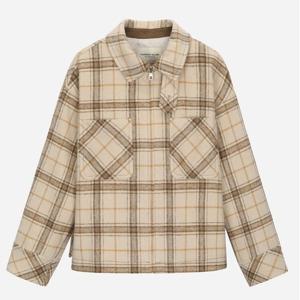 [써스데이아일랜드]체크 트러커 집업 자켓 T258MJK933W