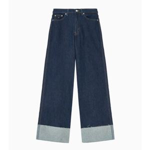 타미진 우먼 클레어 와이트 핏 턴업 데님 팬츠 B1 T32F7NEW45TWT1 1BK