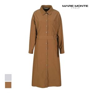 [마레몬떼][마레몬떼] 사이드 플리츠 벨티드 원피스_M243MOP17S0