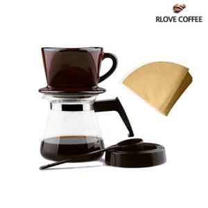 [알럽커피] 핸드드립세트 도자기101세트 1~2인용 (브라운5종)