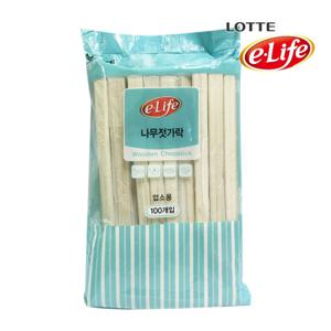롯데 e-life 나무젓가락(업소용) 20cm x 100p