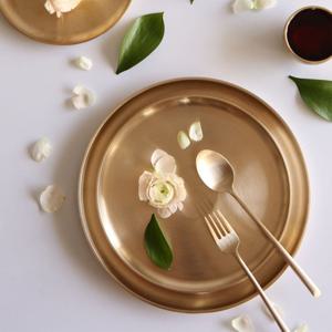 놋담 방짜유기 유기 커트러리 블랑 디저트 1인 2P