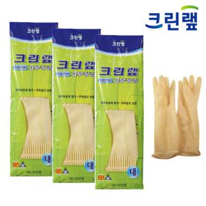 크린랩 식품전용 고무장갑 (L)대 3세트