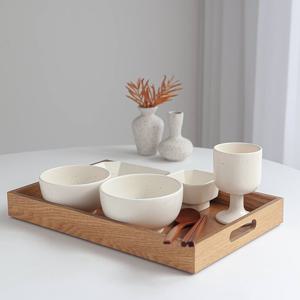 니코트 우드 핸들 트레이 XL