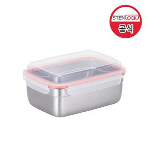 스텐락 뉴큐브 직사각6-2호 2000ml 스텐 반찬통 밀폐용기