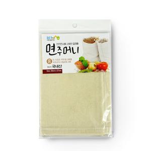 바른생활 면주머니 (중) 20x27cm 찜시트 찜기깔개 면보
