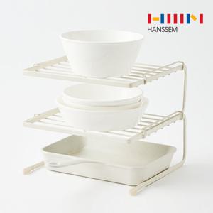 한샘 주방정리용품 SOK 마일드 2단 정리대 M 크림