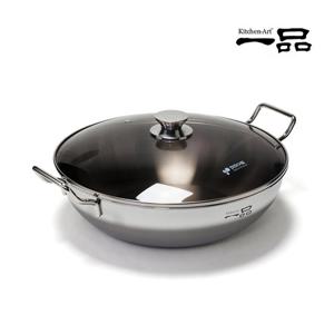 키친아트 일품 스텐 통3중 궁중 전골냄비 26cm