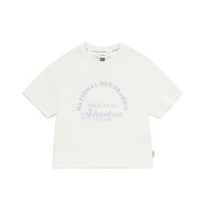 [내셔널지오그래픽 키즈] K242GTS910 여아 우븐 반팔 WHITE