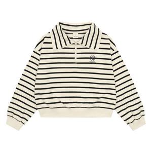 [에꼴리에]스트라이프 하이넥 집업 카라티1 23RT4521