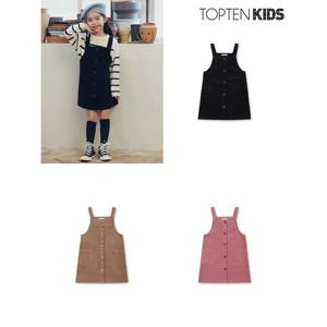 [탑텐키즈][택가59900원] MKE4OO2011 여아) 벨베틴 오버롤 원피스