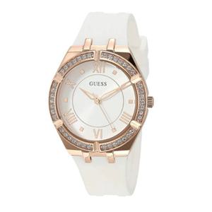 게스 코스모 다이아몬드 실버 다이얼 러버 밴드 여성시계 GW0034L2