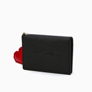 [질스튜어트] 블랙 양각로고 소가죽 카드지갑  JAWA5E331BK