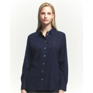 헤지스 여성 24FW 가격인하면100% 네이비 경량트윌 긴소매 셔츠 HSSH4D814N2