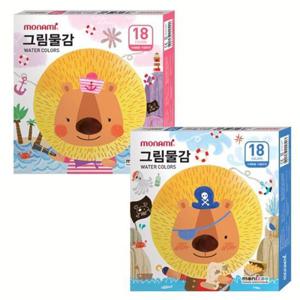 모나미 모니주 수채화 18색6ml 물감 수채화물감