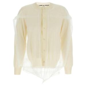꼼데가르송 크루넥 멀티레이어 튤 가디건 GOB0181 WHITE