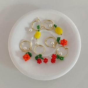 아트박스/이룸 비즈 패션 과일 후르츠 링 귀걸이