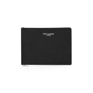 [생 로랑][생로랑] 생로랑 스펠링 로고  캐비어 남성 머니클립지갑 378005BTY0N1000I