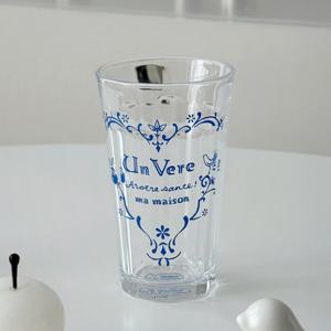 마메종 블루로즈 글라스 텀블러 430ml MADE IN JAPAN