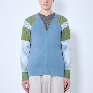 26 SS 키코 코스타디노브 Inex 이넥스 콘트라스트 판넬 가디건 블루그레이 KKSS25KN03 114