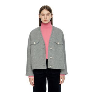 [듀엘]라인 배색 디테일 오버핏 핸드메이드 재킷 D244MSG339