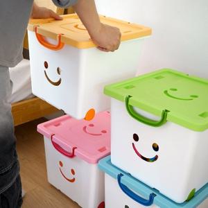 보노하우스 화이트 무빙 해피박스 1P 이동식 장난감 정리함