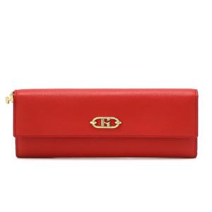 [헤지스] [25FW]레드 로고장식 소가죽 장지갑[HIWA5F141R2]