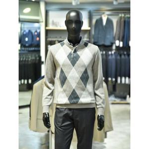 오스틴리드 세이브존03 가을 아가일패턴 레이어드 니트 AWT37825