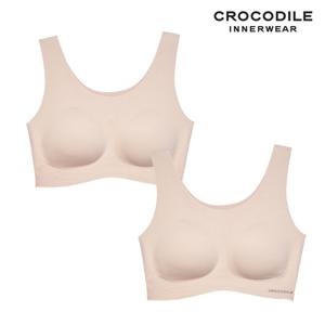 [크로커다일] 소프트 나일론모달 패드일체형 U넥 브라2종 아몬드베이지 CDWBR5O14_2