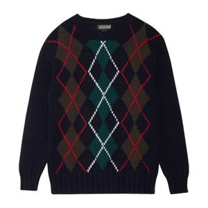 바라쿠타 아가일 울 블렌드 크루넥 스웨터 BRMAG0198UF0615 309