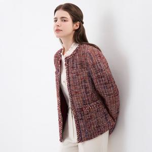 올리비아하슬러 라운드넥 지퍼 트위트자켓_OHEWJK203