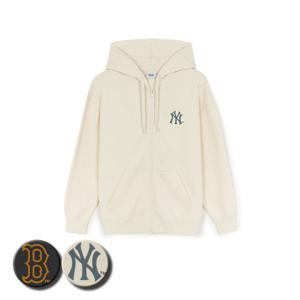 MLB 공용 바시티 빈티지 기모 후드 집업 (3ATRV0256)